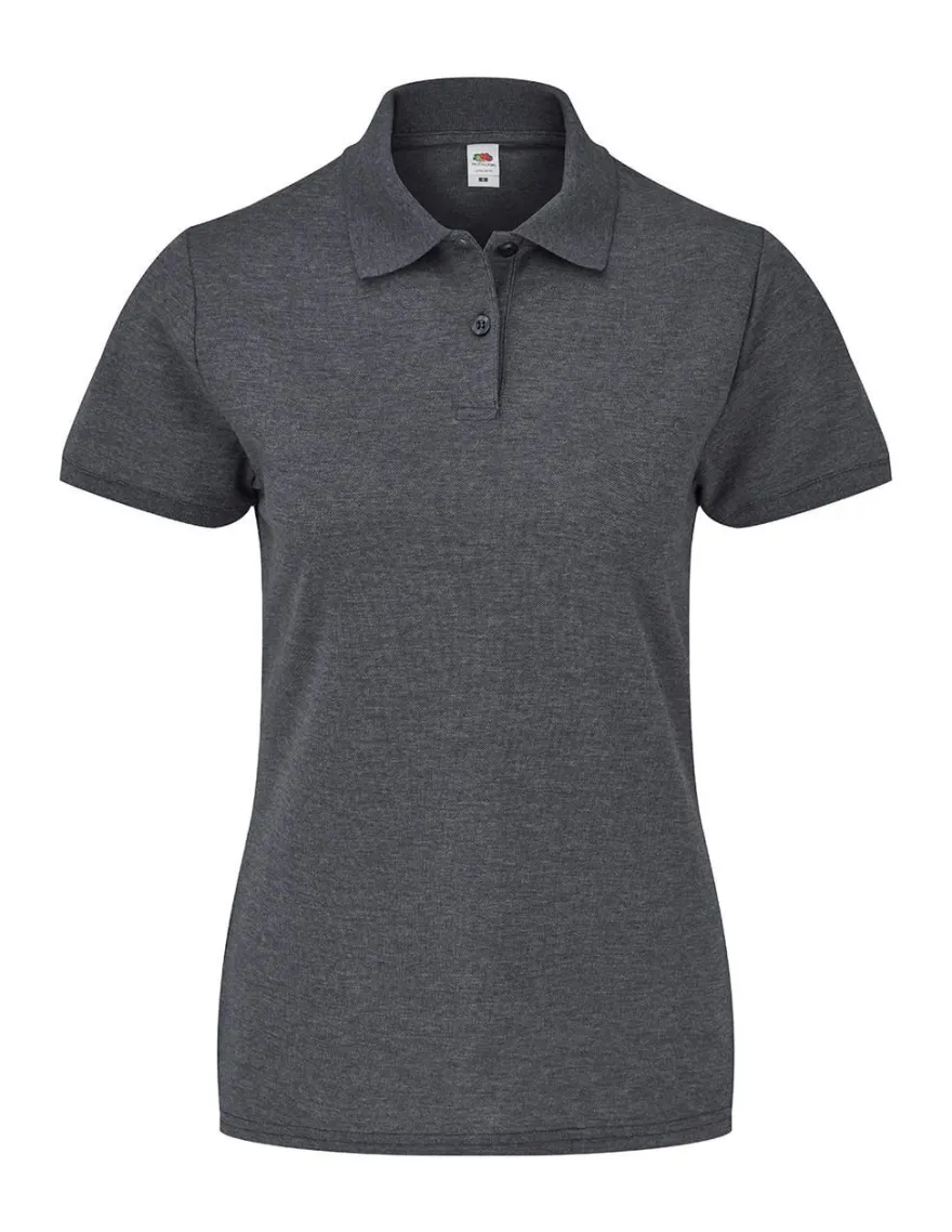 Fruit of the Loom Damen dünnes Poloshirt Polo Mischgewebe 63-212-0 NEU