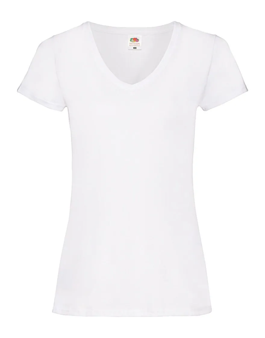 Fruit of the Loom Damen T-Shirt Lady-Fit Valueweight V-Neck 61-398-0 NEU