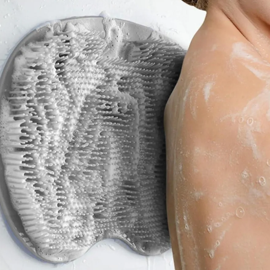 Fußbürste Massagegerät mit Saugnapf Silikon Rutschfestes Pad für Körper