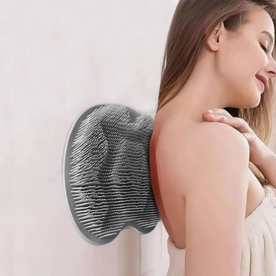 Fußbürste Massagegerät mit Saugnapf Silikon Rutschfestes Pad für Körper
