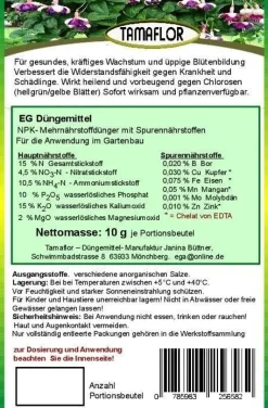 Fuchsiendünger Dünger Fuchsien , Pflanzendünger 5 Portionsbeutel für 50 l