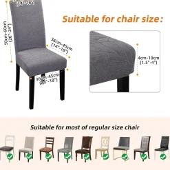 Fuloon Stuhlhussen 4er Set - Universelle Stretch-Bezüge für Esszimmerstühle