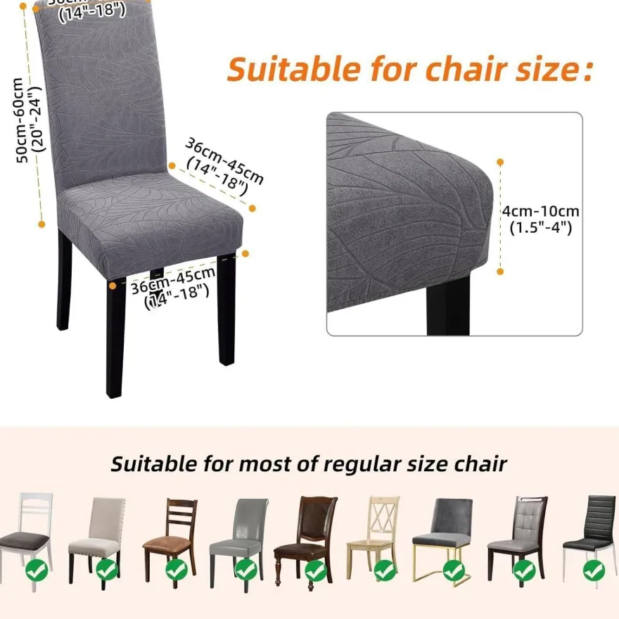 Fuloon Stuhlhussen 4er Set - Universelle Stretch-Bezüge für Esszimmerstühle
