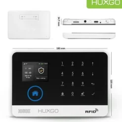 Funk Alarmanlage Set HXA003 WiFi + GSM4G mit Alarm | Alarm System mit 9x Türsensoren