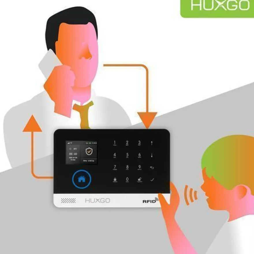 Funk Alarmanlage Set HXA003 WiFi + GSM4G mit Alarm | Alarm System mit 9x Türsensoren