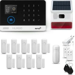 Funk Alarmanlage Set HXA003 WiFi + GSM4G mit Alarm | Alarm System mit 9x Türsensoren