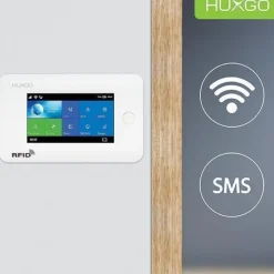 Funk Alarmanlage Set WiFi + GSM 4G LTE mit Sirene, 5x Tür- Fenstersensor HXA006