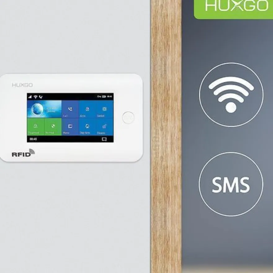 Funk Alarmanlage Set WiFi + GSM 4G LTE mit Sirene, 5x Tür- Fenstersensor HXA006