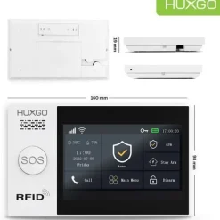 Funk Alarm System mit Sirene, 5x Tür- Fenstersensor HXA007 2G, Smart Home Security