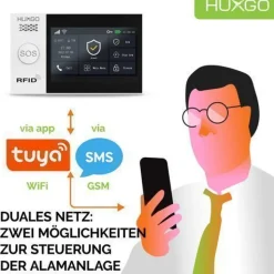 Funk Alarm System mit Sirene, 3x Tür- Fenstersensor HXA007 2G, Smart Home Security