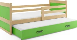 Funktionsbett RICO 190x80cm KIEFER + 2. Farbe mit Lattenroste und Matratzen