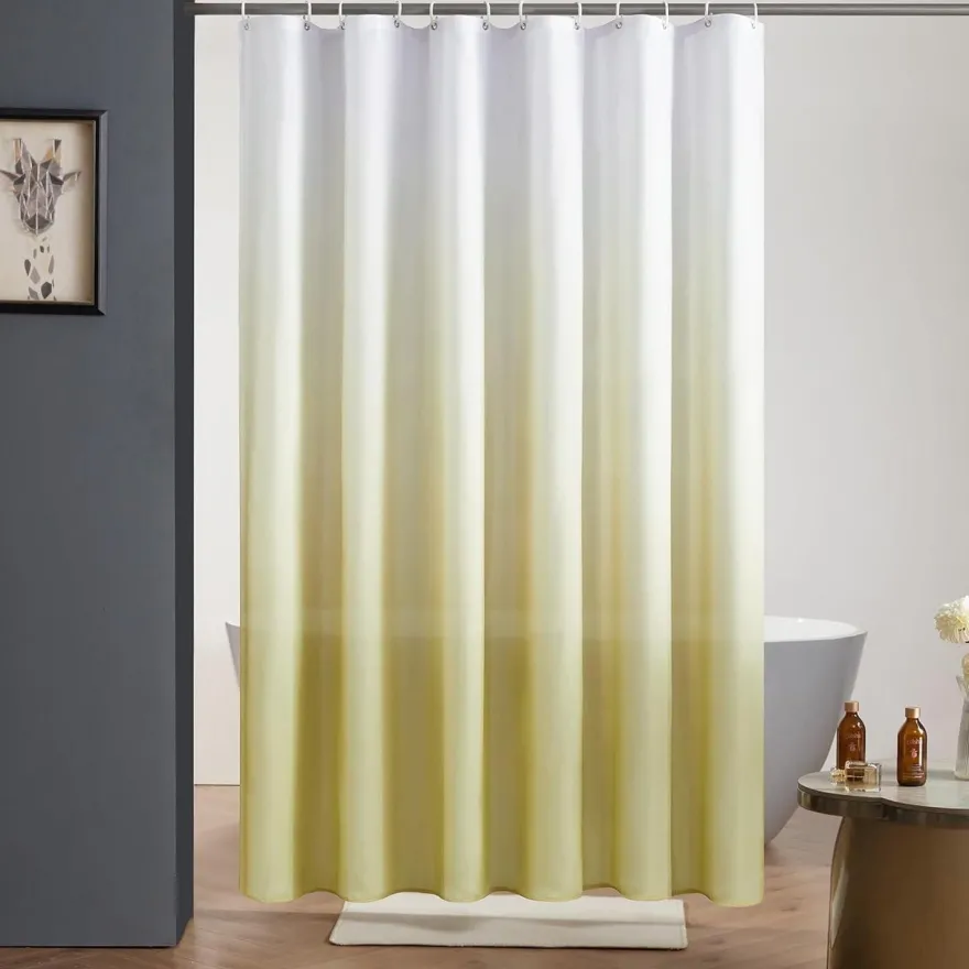 Furlinic Duschvorhang 180x200cm aus Stoff, wasserdicht, schimmelresistent