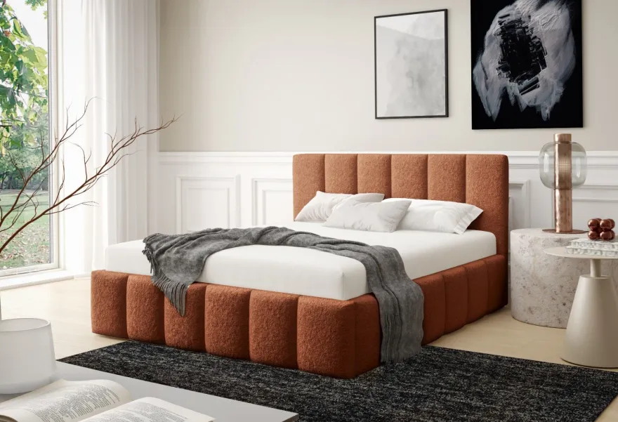 Furnistar Polsterbett LINO mit Bettkasten, Doppelbett mit Stauraum und Lattenrost