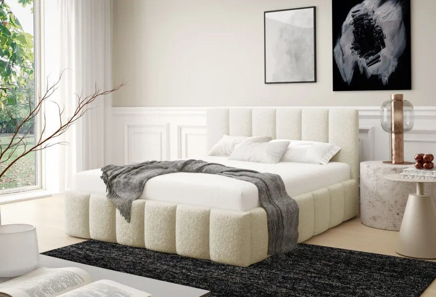 Furnistar Polsterbett LINO mit Bettkasten, Doppelbett mit Stauraum und Lattenrost