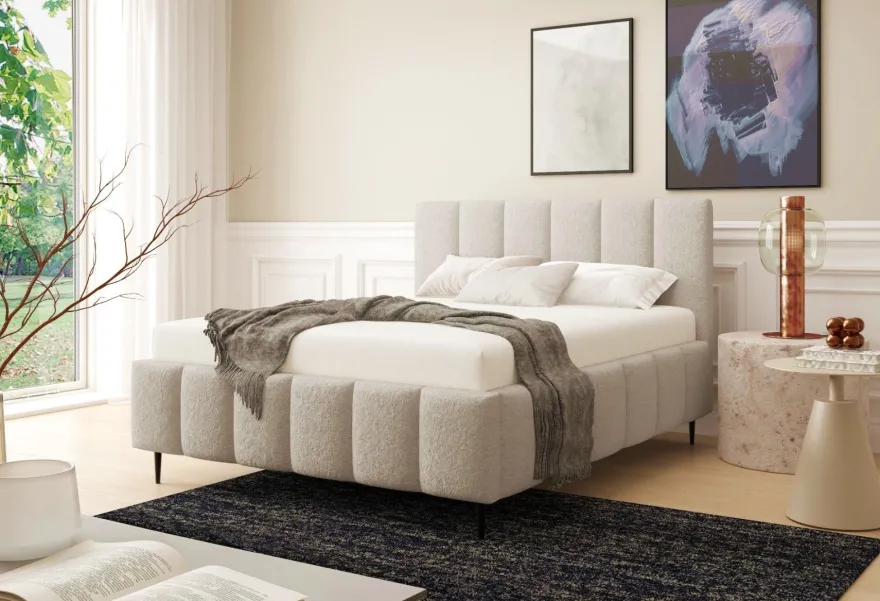Furnistar Polsterbett LINO mit Bettkasten, Doppelbett mit Stauraum und Lattenrost