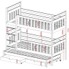 Furnlux Classic Etagenbett KLARA - Grau - 88 x 188 x 171 cm