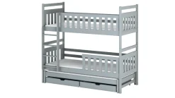 Furnlux Classic Etagenbett KLARA - Grau - 88 x 188 x 171 cm