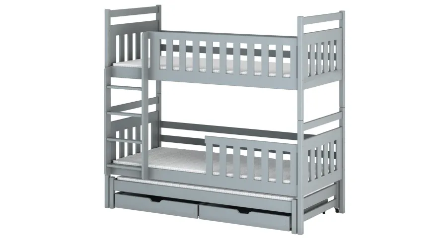Furnlux Classic Etagenbett KLARA - Grau - 88 x 188 x 171 cm