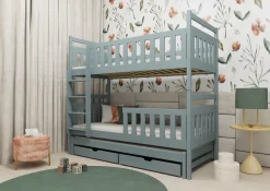Furnlux Classic Etagenbett KLARA - Grau - 88 x 188 x 171 cm