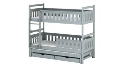 Furnlux Classic Etagenbett KORS - Grau - 98 x 188 x 164 cm