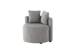 Furnlux Kids Room Sofa Kelso Grey & Black 59cm