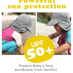 Furtalk Baby Sonnenhut mit Nackenklappe, Kleinkind Kinder UPF 50+ UV-Schutz