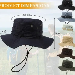 FYting Sonnenhut Herren, Fischerhut Damen, Wanderhut mit Winddichtem Seil