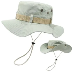 FYting Sonnenhut Herren Fischerhut Anglerhut Damen, Winddichtes Seil, Faltbar