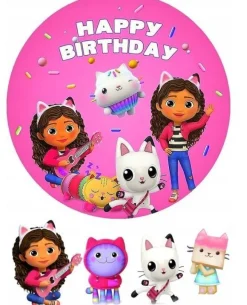 Gabby Dollhouse Essbar Gabby Dollhouse Tortenaufleger Torte Geburstag Zuckermasse