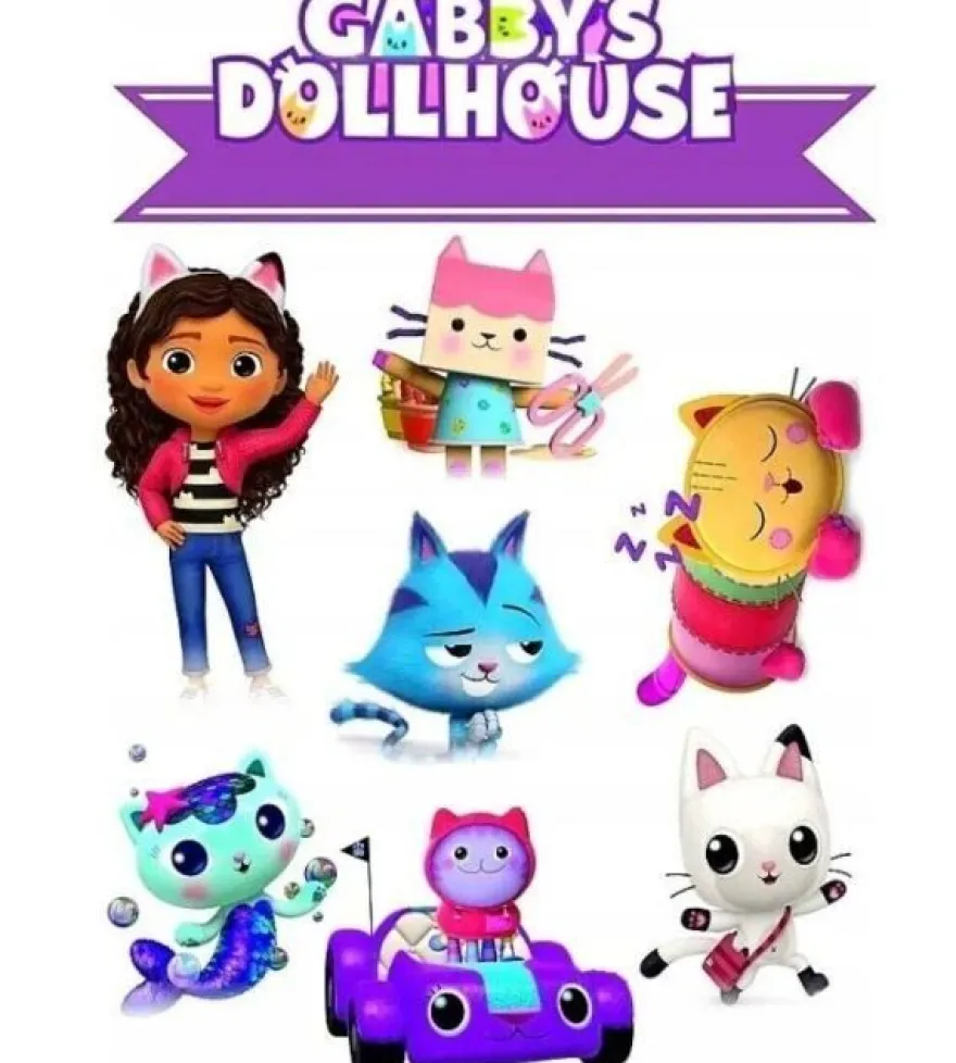 Gabby Dollhouse Essbar Gabby Dollhouse Tortenaufleger Torte Geburstag Zuckermasse