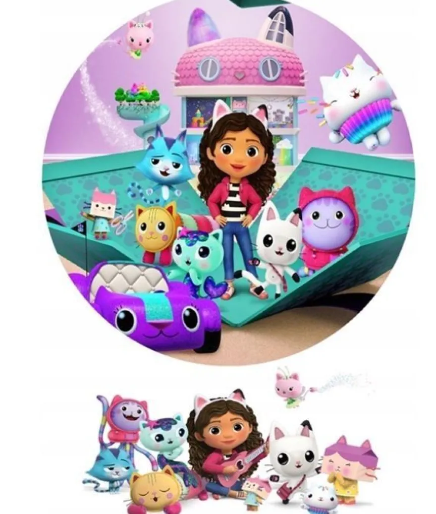 Gabby Dollhouse Essbar Gabby Dollhouse Tortenaufleger Torte Geburstag Zuckermasse