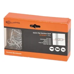 Gallagher Edelstahlclip zum Glasfiberpfahl 10mm (25)