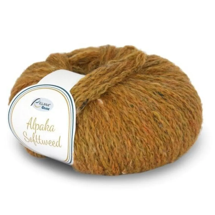 50 g Alpaka Softtweed von Rellana 20 senf
