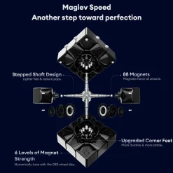 GAN 13 Maglev Frosted Stickerless 3x3 - Zauberwürfel Speedcube Magischer Magic