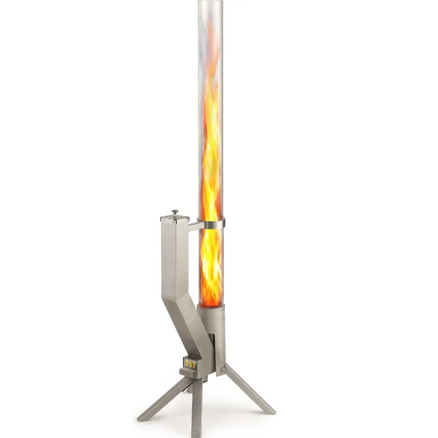 Gardenflare Feuerrohr aus Edelstahl in Silber für Outdoor-Bereiche