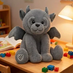 Gargoyle Teddy Weiches Plüschtier Graue Kuschelpuppe Stofftier Kinder Geburtstag