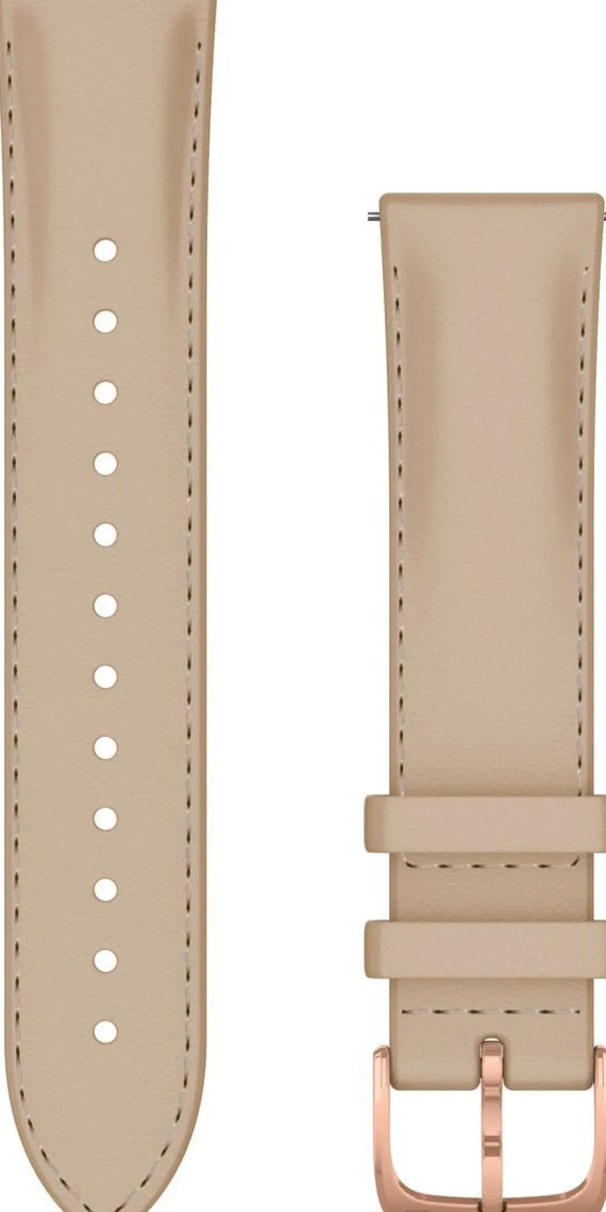 Garmin Ersatzarmband 20mm Leder Beige/Rosegold