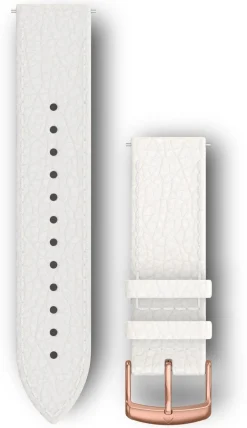 Garmin Ersatzarmband 20mm Leder Weiss/Rosegold