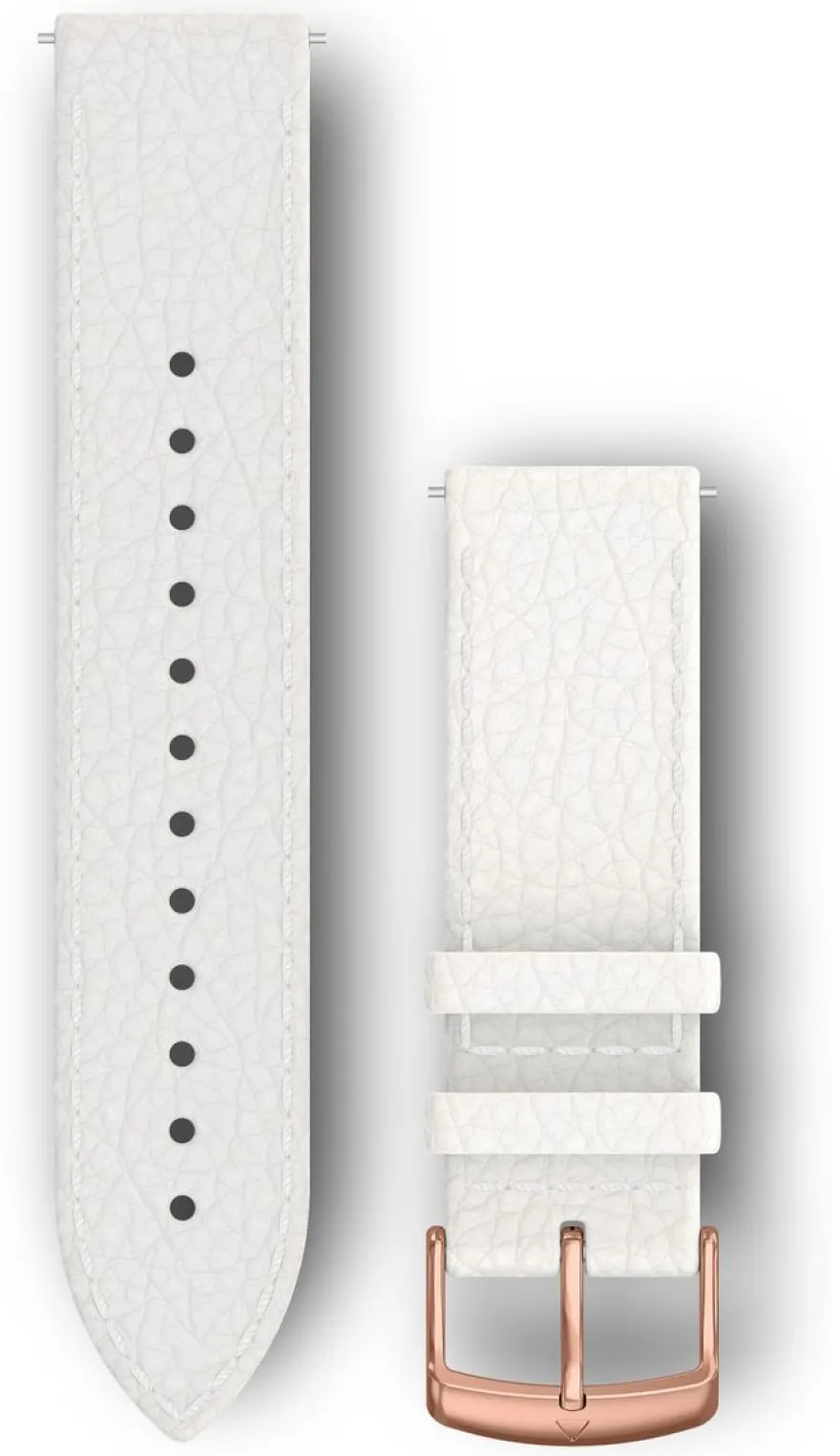 Garmin Ersatzarmband 20mm Leder Weiss/Rosegold
