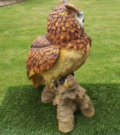 Gartenfigur Eule 57 cm Uhu Greifvogel 2202 Garten lebensecht