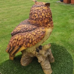Gartenfigur Eule 57 cm Uhu Greifvogel 2202 Garten lebensecht