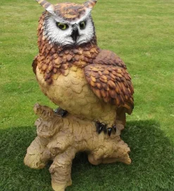 Gartenfigur Eule 57 cm Uhu Greifvogel 2202 Garten lebensecht