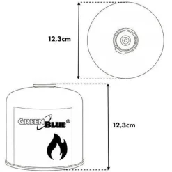Gaskartusche GreenBlue GB499 Gaskartusche für Kochfeldbrenner 500 g