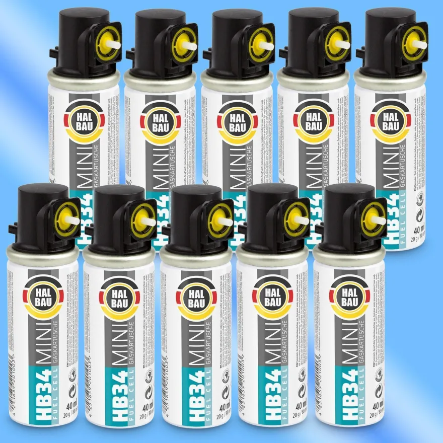 Gaskartusche 20gr/40ml/80mmfür Gas Stiftnagler, Brennstoff HALBAU HB34