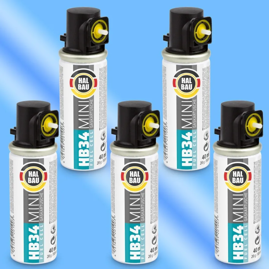 Gaskartusche 20gr/40ml/80mmfür Gas Stiftnagler, Brennstoff HALBAU HB34