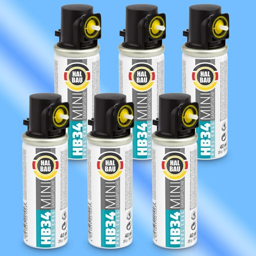Gaskartusche 20gr/40ml/80mmfür Gas Stiftnagler, Brennstoff HALBAU HB34
