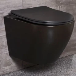 Geberit Duofix Vorwandelement Wand WC Set Schwarz Delos Spülrandlos Betätigungsplatte