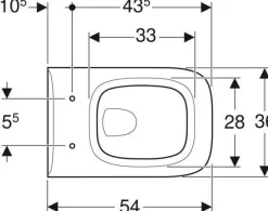 Geberit Renova Plan Wand-WC Tiefspüler weiß