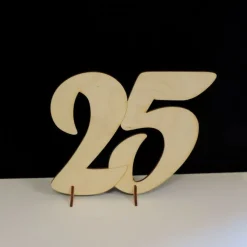 Geburtstag Hochzeit stehende Zahl 18 20 30 40 50 60 70 80 90 aus Holz 15cm hoch
