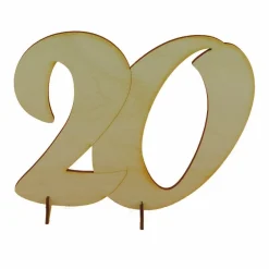 Geburtstag Hochzeit stehende Zahl 18 20 30 40 50 60 70 80 90 aus Holz 15cm hoch